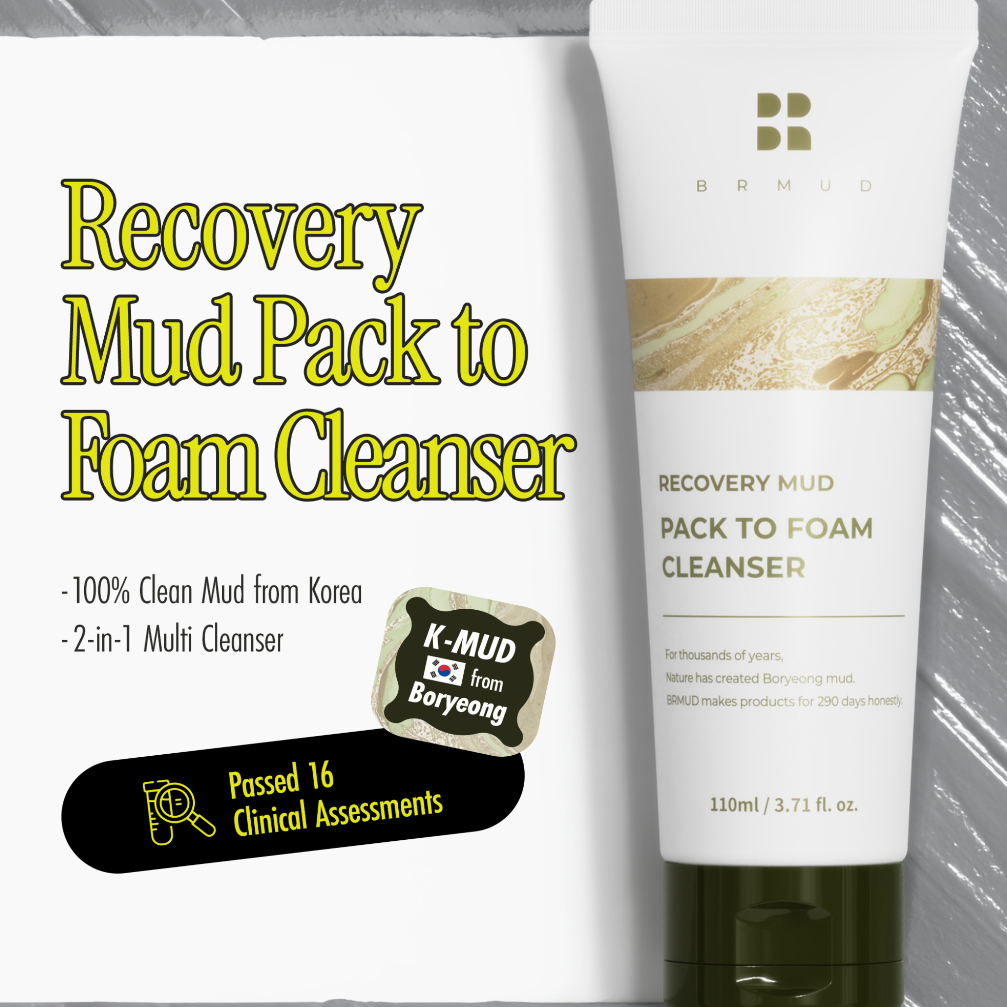 BRMUD RELIEF  MUD PACK TO FOAM CLEANSER 110ML