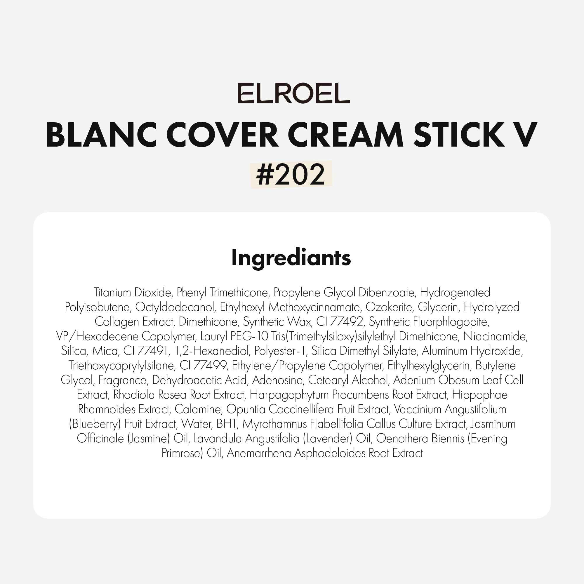 ELROEL BLANC COVER CREAM STICK V 13g