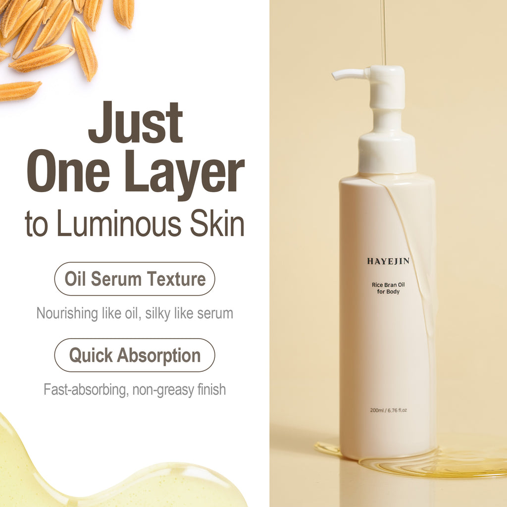 HAYEJIN RICE BRAN OIL FOR BODY 200ML