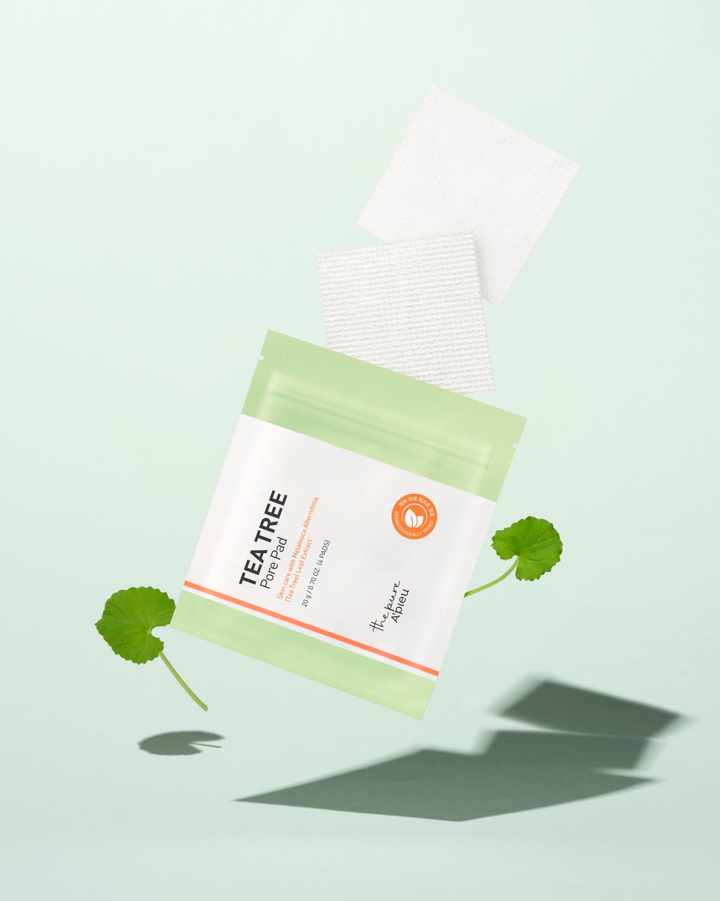 A'PIEU The Pure Tea Tree Pore Pad pouch with textured and smooth pads