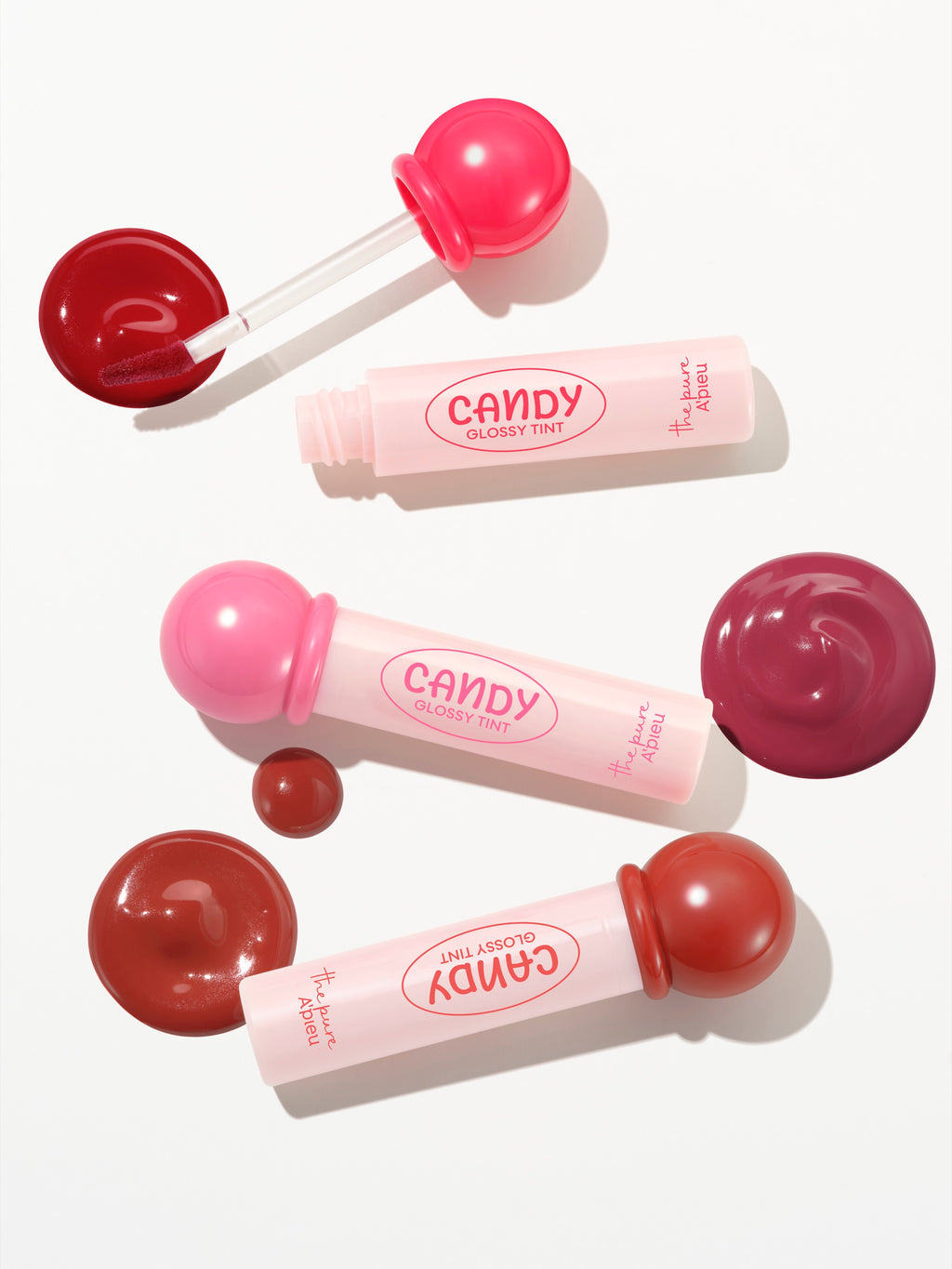 A'PIEU Candy Tint trio with glossy colour textures