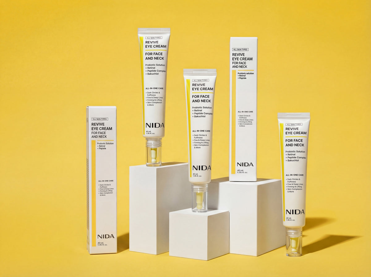 NIDA Revive Eye Cream For Face And Neck 40ml — product detail and texture