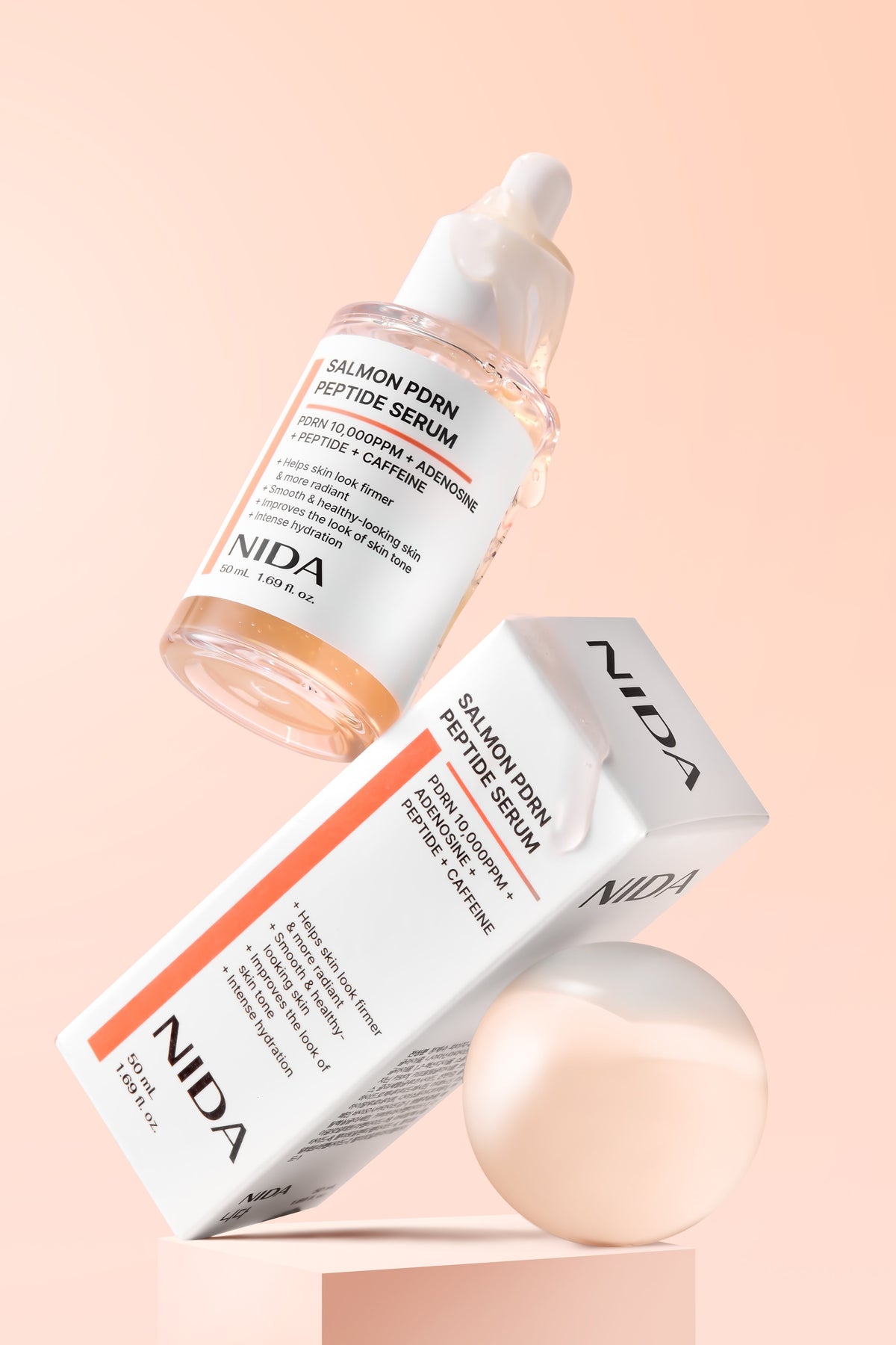 NIDA Salmon PDRN Peptide Serum 50ml — product detail and texture